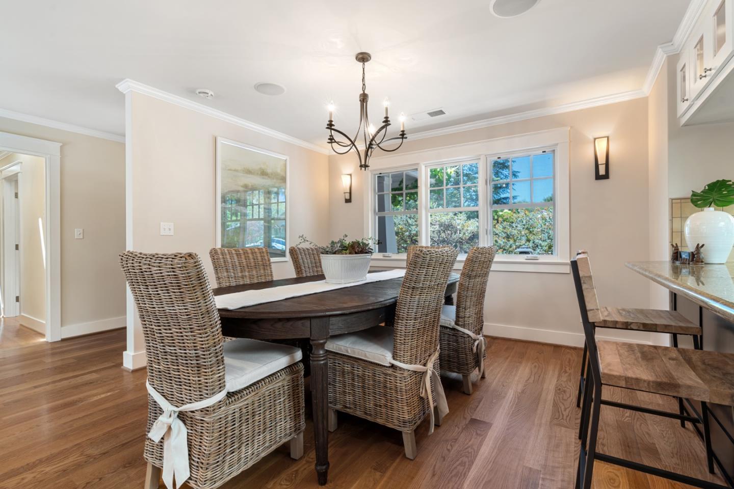 1563 Walnut Drive Palo Alto, CA 94303 - Photo 10 of 41 a view of a dining room with furniture window and wooden floor