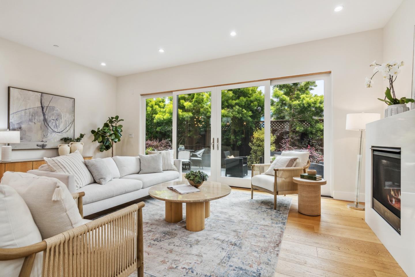 910 Cedar Street Berkeley, CA 94710 - Photo 36 of 39 a living room with furniture and a fireplace