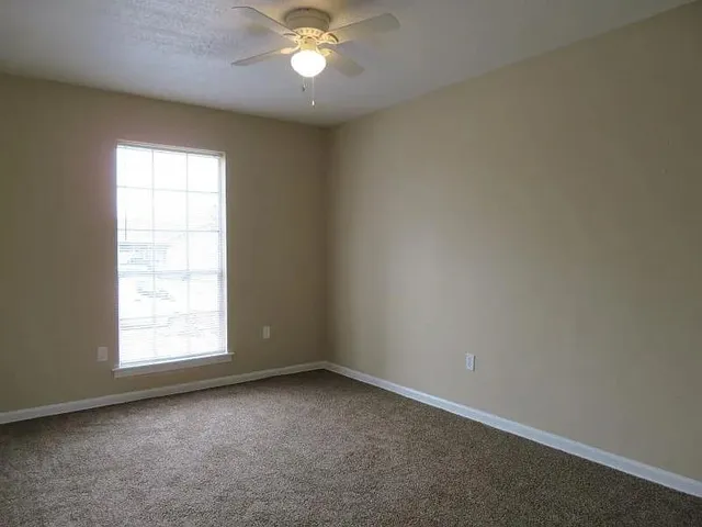 an empty room with a window