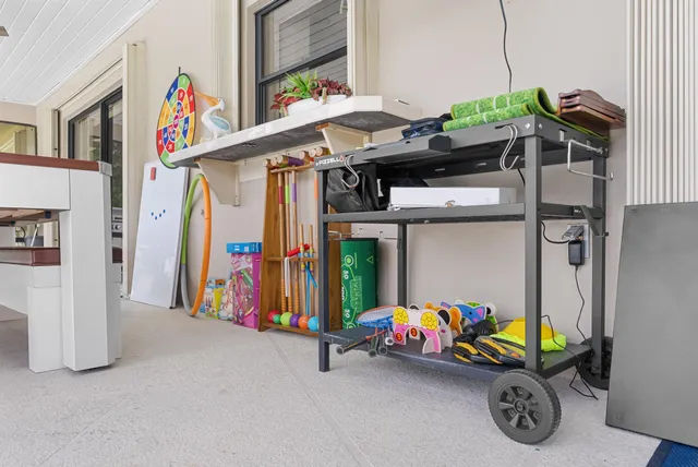 a view of storage and utility room