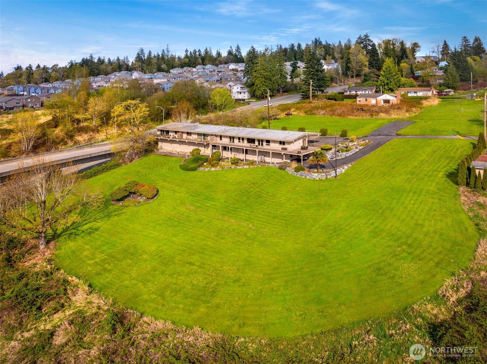 2004 Valley View Drive Lake Stevens, WA 98258 - Photo 2 of 40 an aerial view of residential houses with outdoor space and swimming pool
