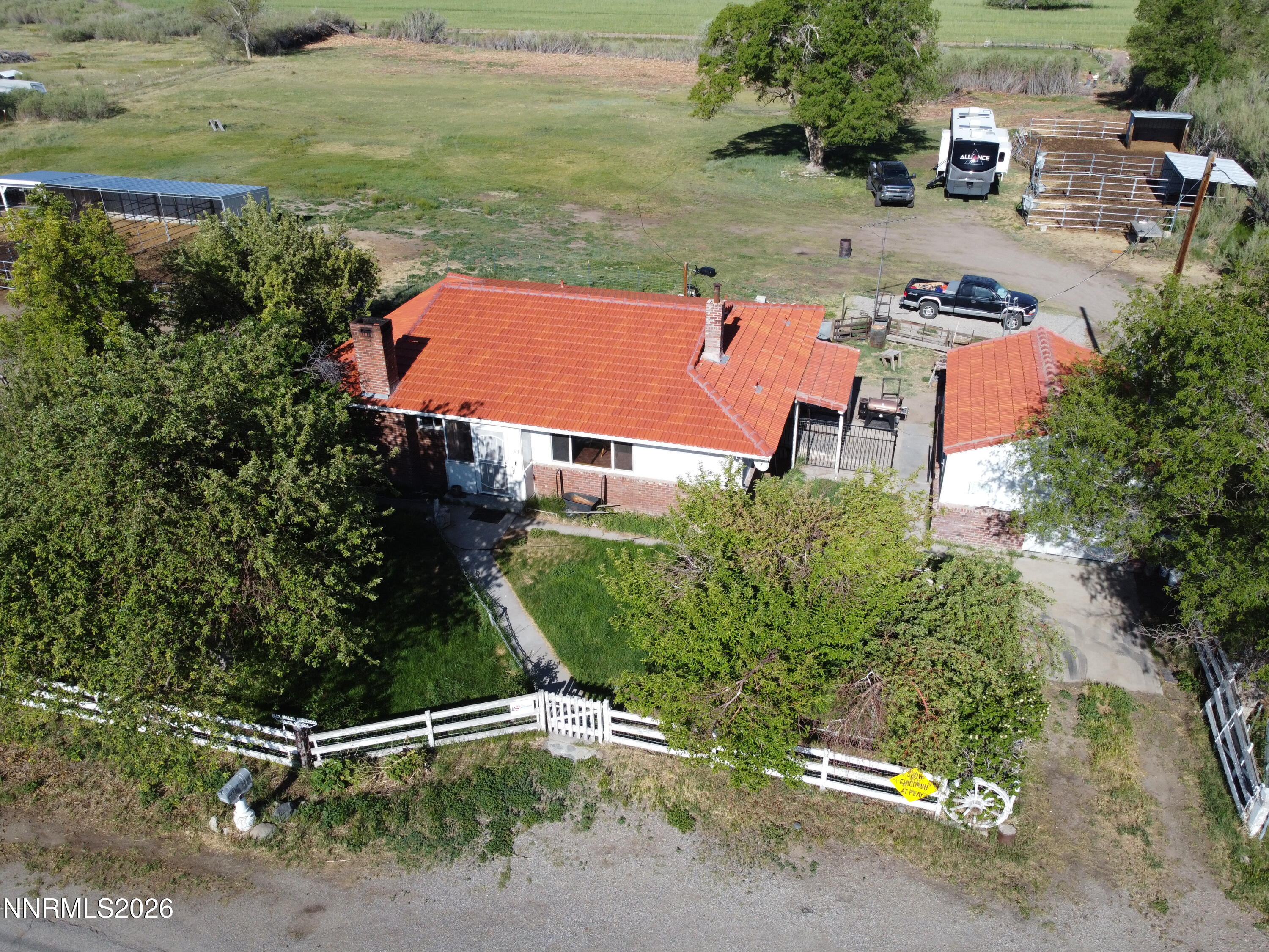 61 Rivers Road Smith, NV 89430 - Photo 11 of 57 an aerial view of a house with a yard basket ball court and outdoor seating