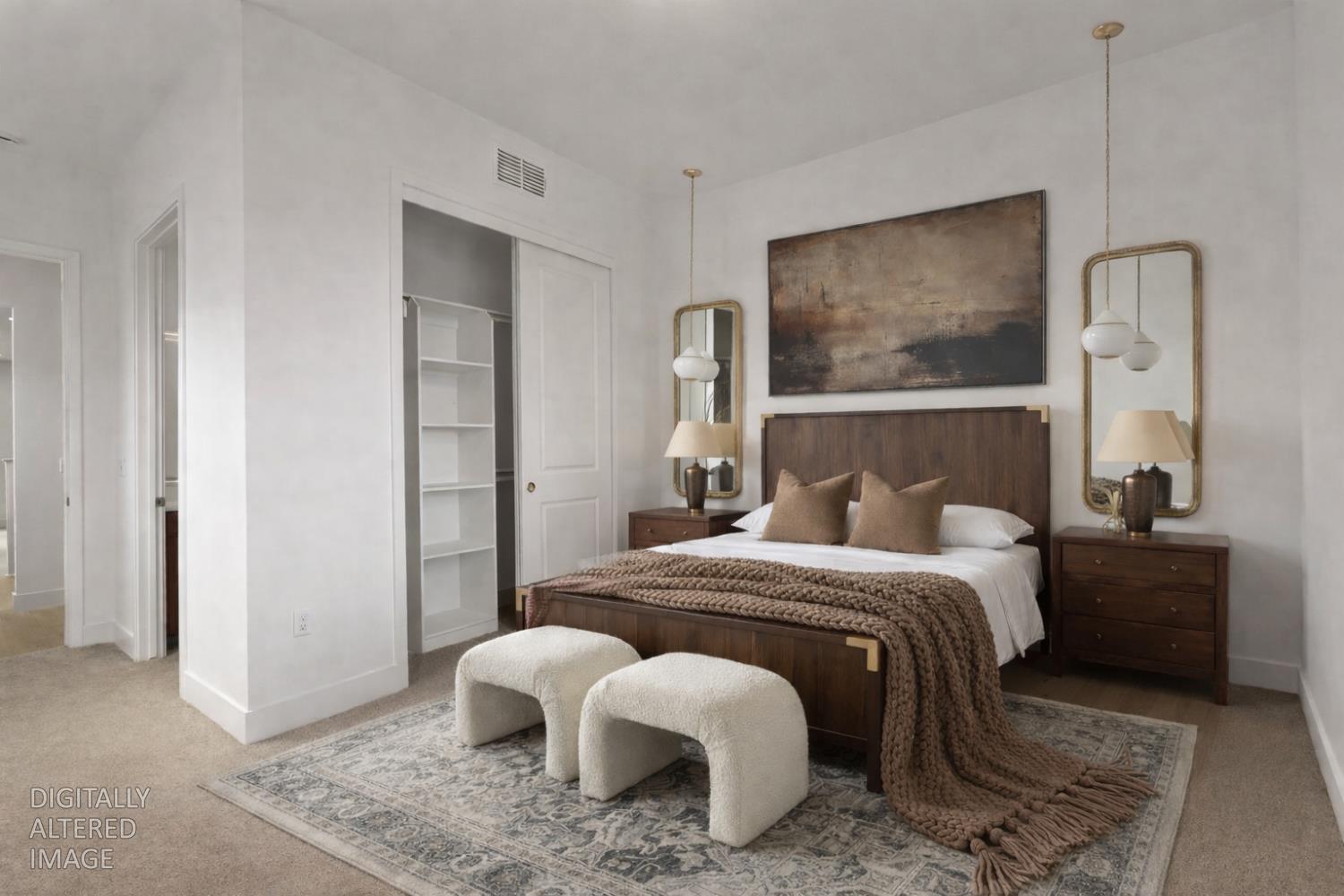 446 Tigris Street Manteca, CA 95337 - Photo 26 of 46 Downstairs bedroom 4 suite (virtually staged)