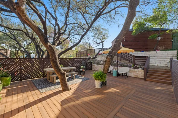 a view of outdoor space with seating