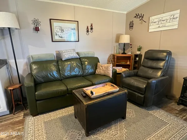 a living room with furniture and a couch