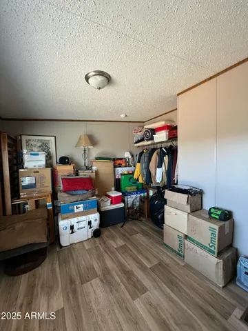 a children room with furniture and toys