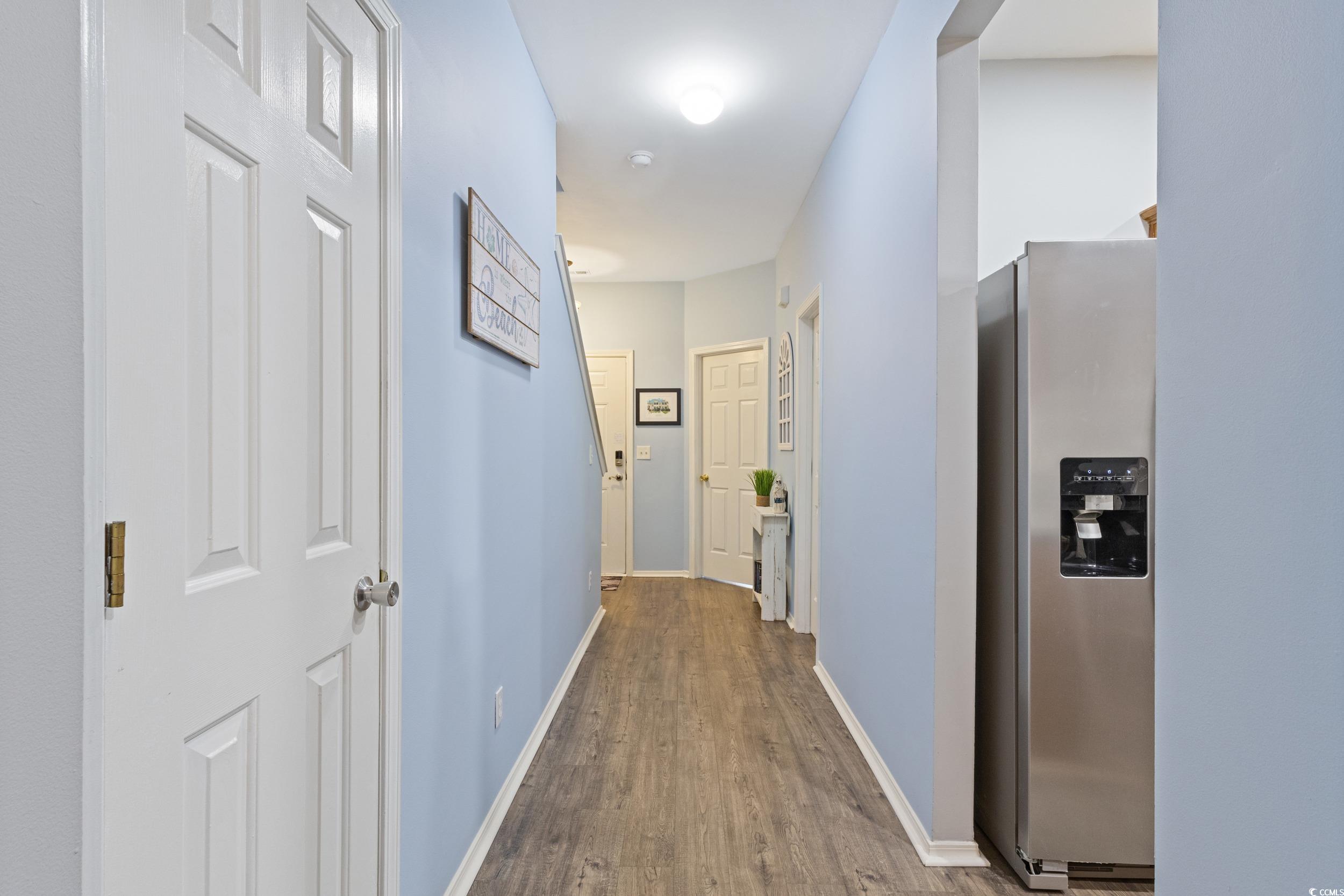 140 Olde Towne Way, Unit 2 Myrtle Beach, SC 29588 - Photo 10 of 40 Corridor featuring baseboards and dark wood-style floors