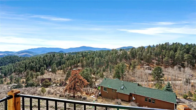a view of a city from a balcony