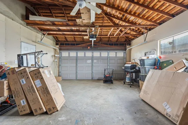 a view of a bench in patio