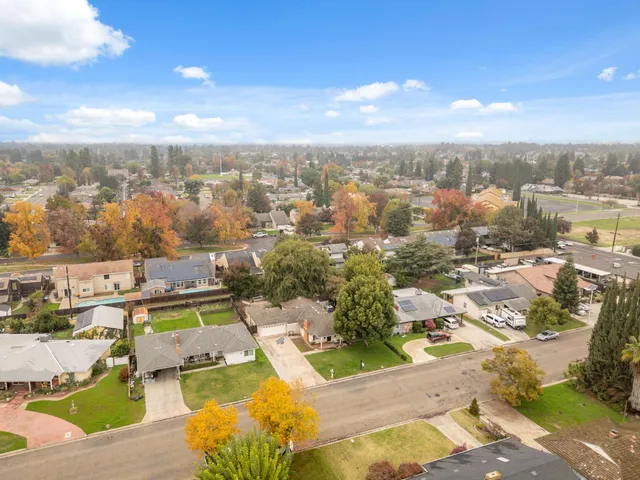 an aerial view of a city with lots of residential buildings