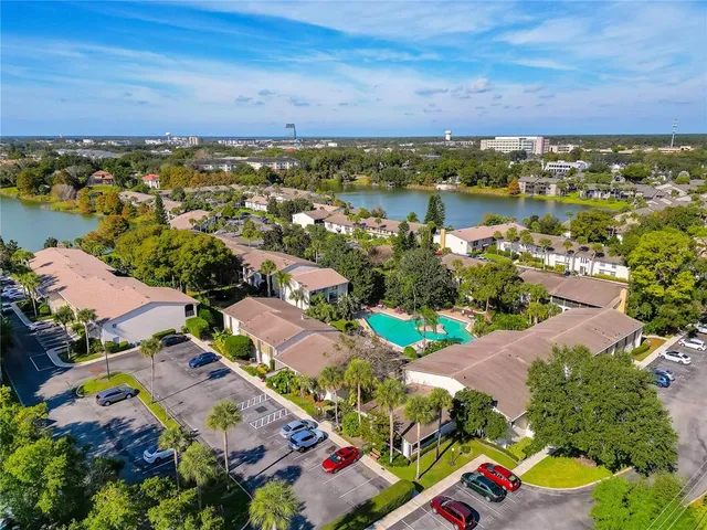 an aerial view of multiple house
