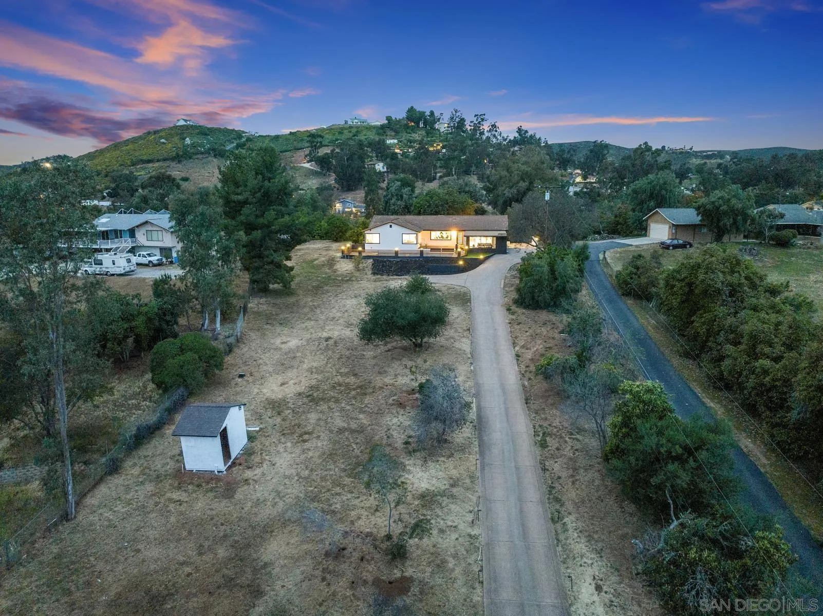 11442 Pinehurst Drive Lakeside, CA 92040 - Photo 38 of 46 a view of a forest with a houses