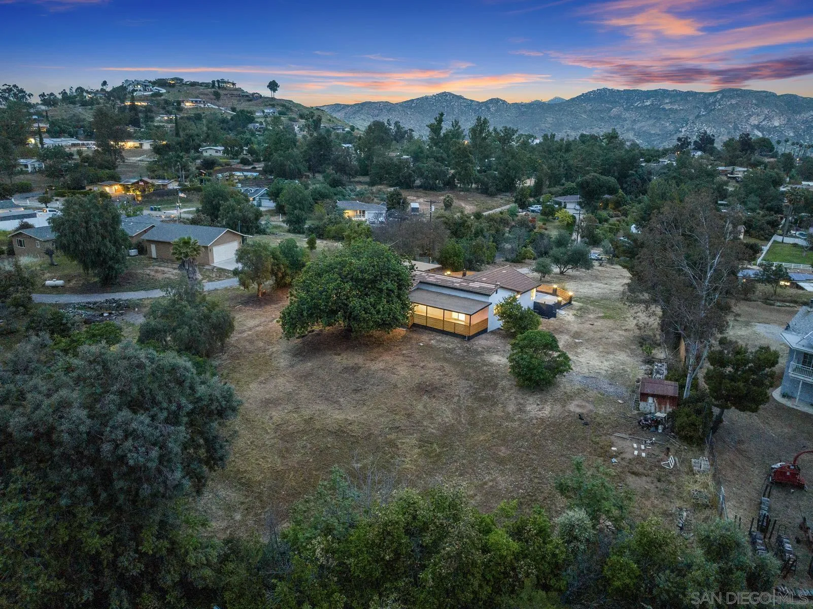 11442 Pinehurst Drive Lakeside, CA 92040 - Photo 45 of 46 a view of a town with mountains in the background