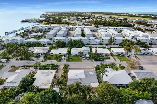 a view of a city and ocean view