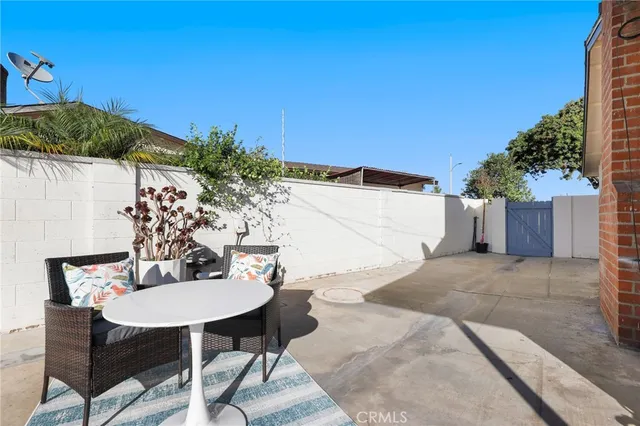 a view of a house with a patio