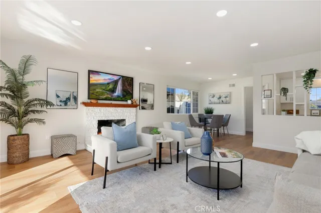 a living room with furniture and a couch