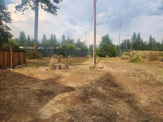 a view of a lake with a slide