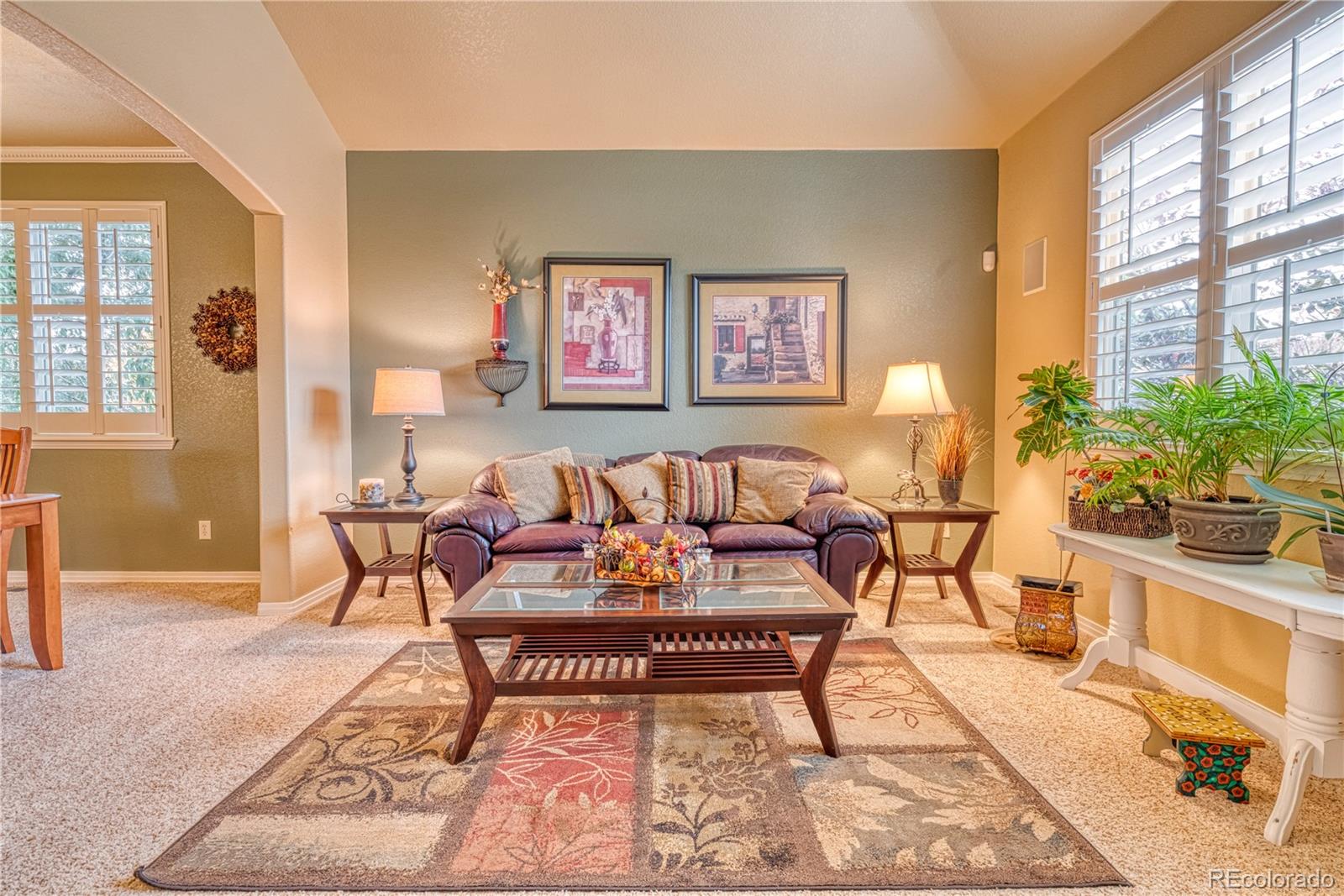 6378 Umber Circle Arvada, CO 80403 - Photo 17 of 50 a living room with furniture and a potted plant