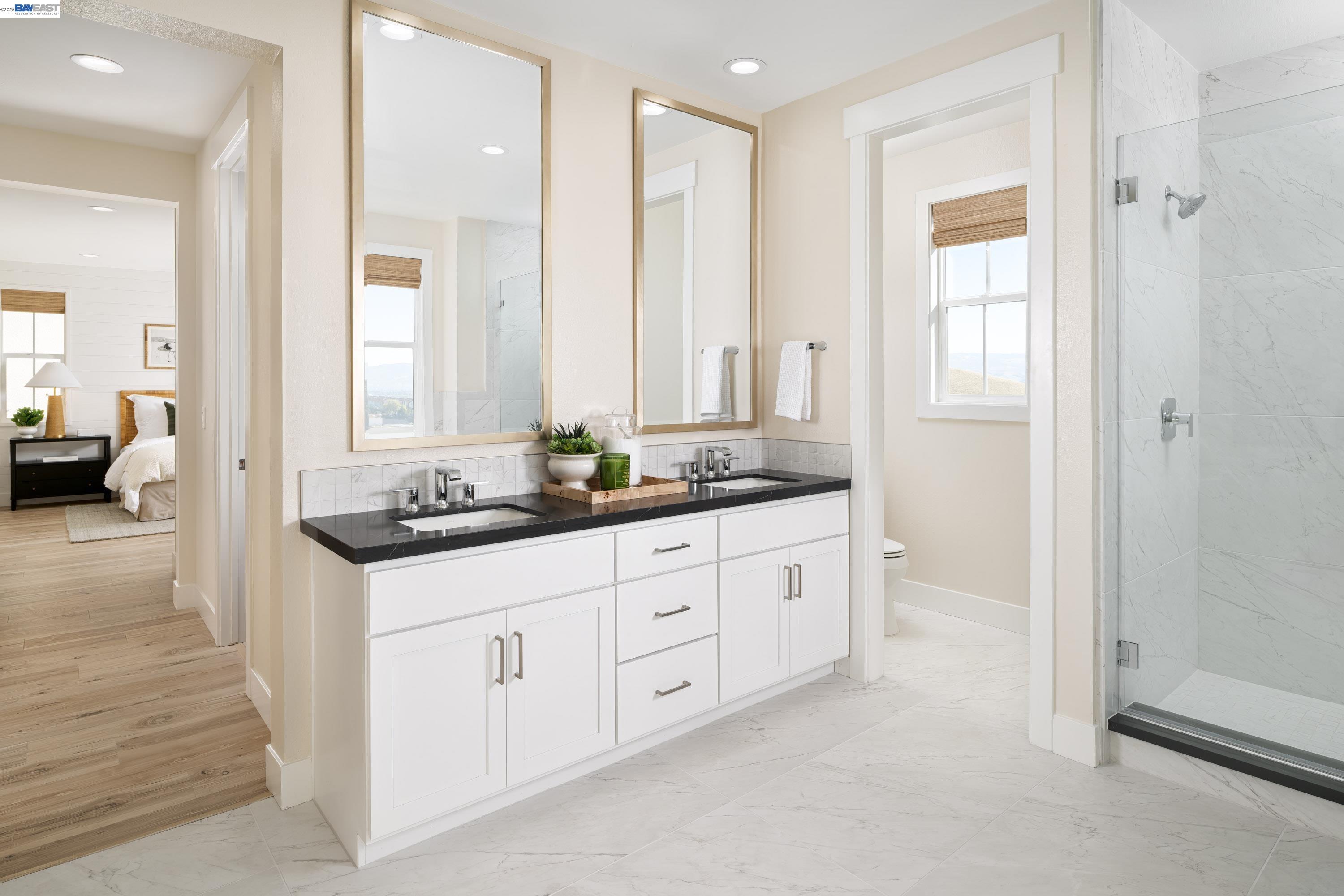 3868 Hereford Road Dublin, CA 94568 - Photo 13 of 22 a spacious bathroom with sinks mirror and a bathtub