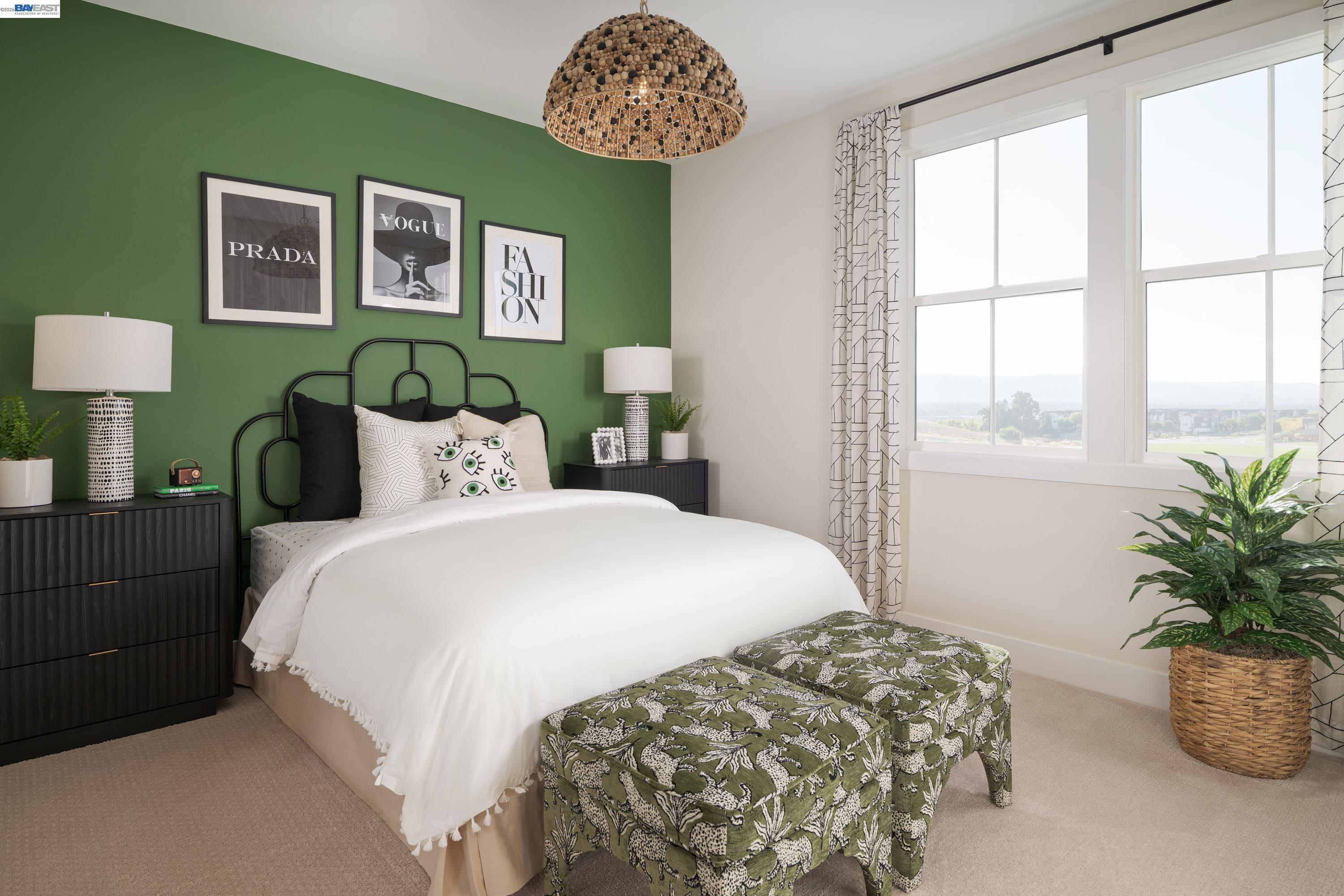 3868 Hereford Road Dublin, CA 94568 - Photo 2 of 22 a bedroom with a large bed and a potted plant