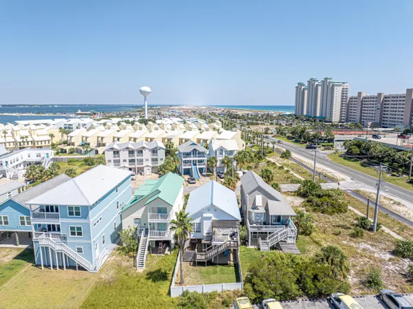a aerial view of multiple houses