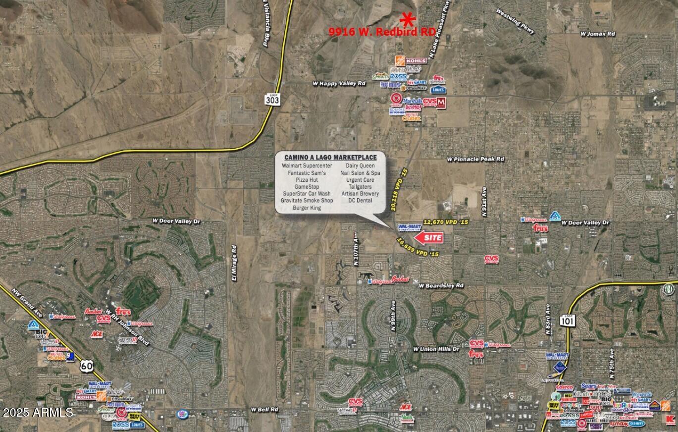 9916 West Redbird Road Peoria, AZ 85383 - Photo 93 of 96 Shopping Area Map
