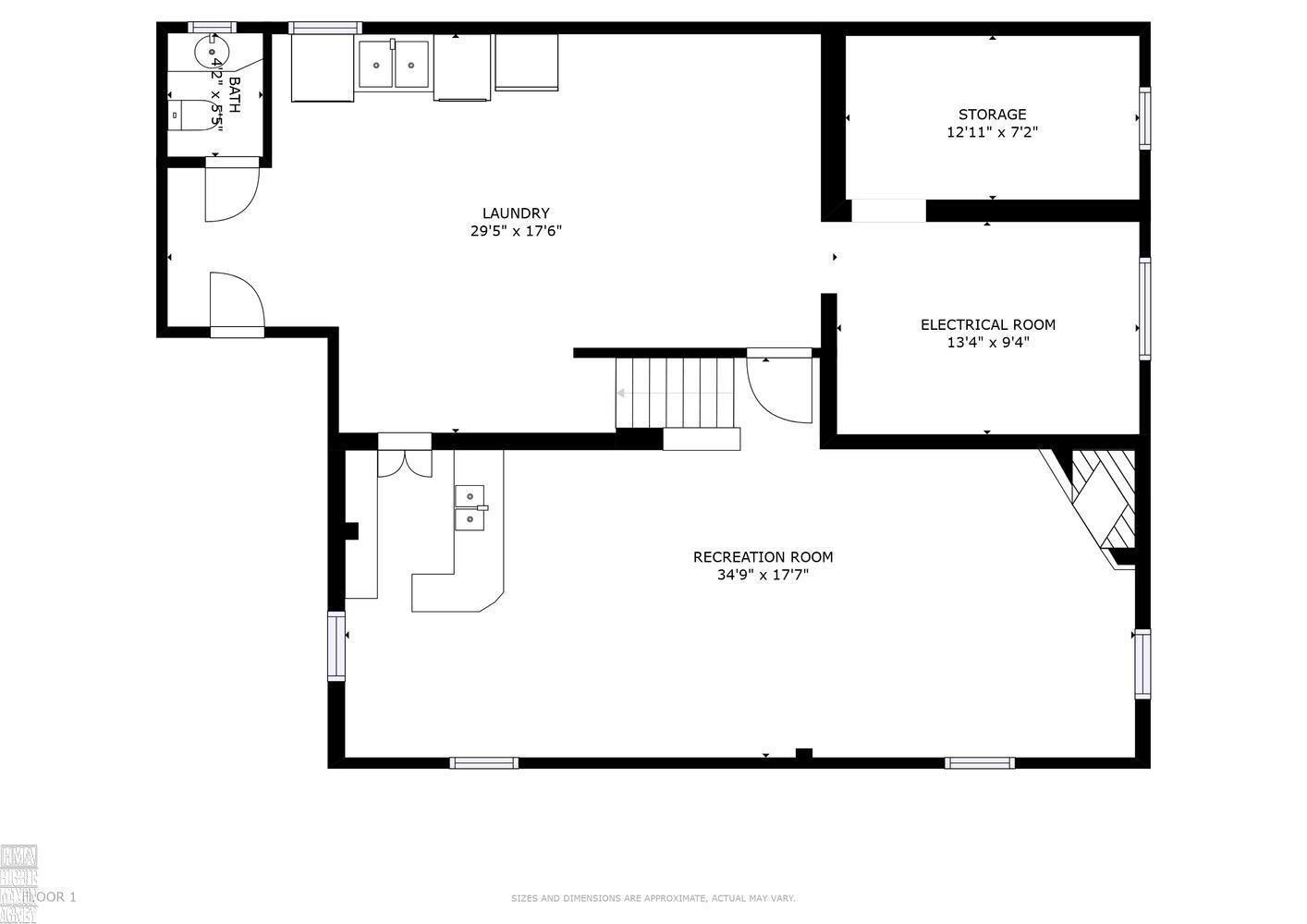 1052 Whittier Road Grosse Pointe, MI 48230 - Photo 37 of 38 Floor Plan Basement
