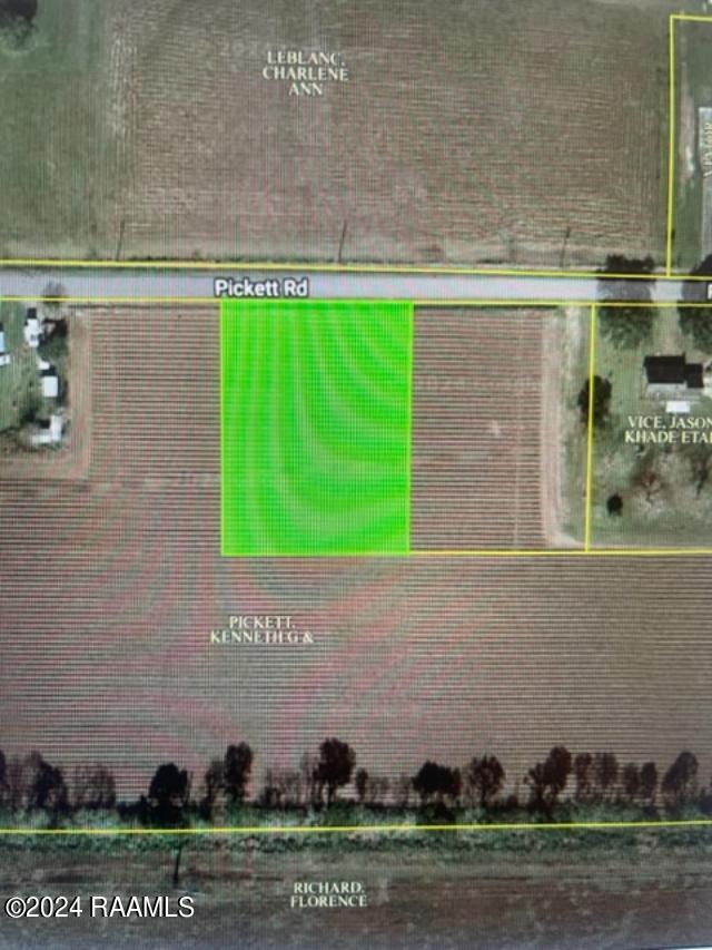 Tbd Pickett Road Erath, LA 70533 - Photo 3 of 3 1.094 ac Pickett Rd assessor aerial map