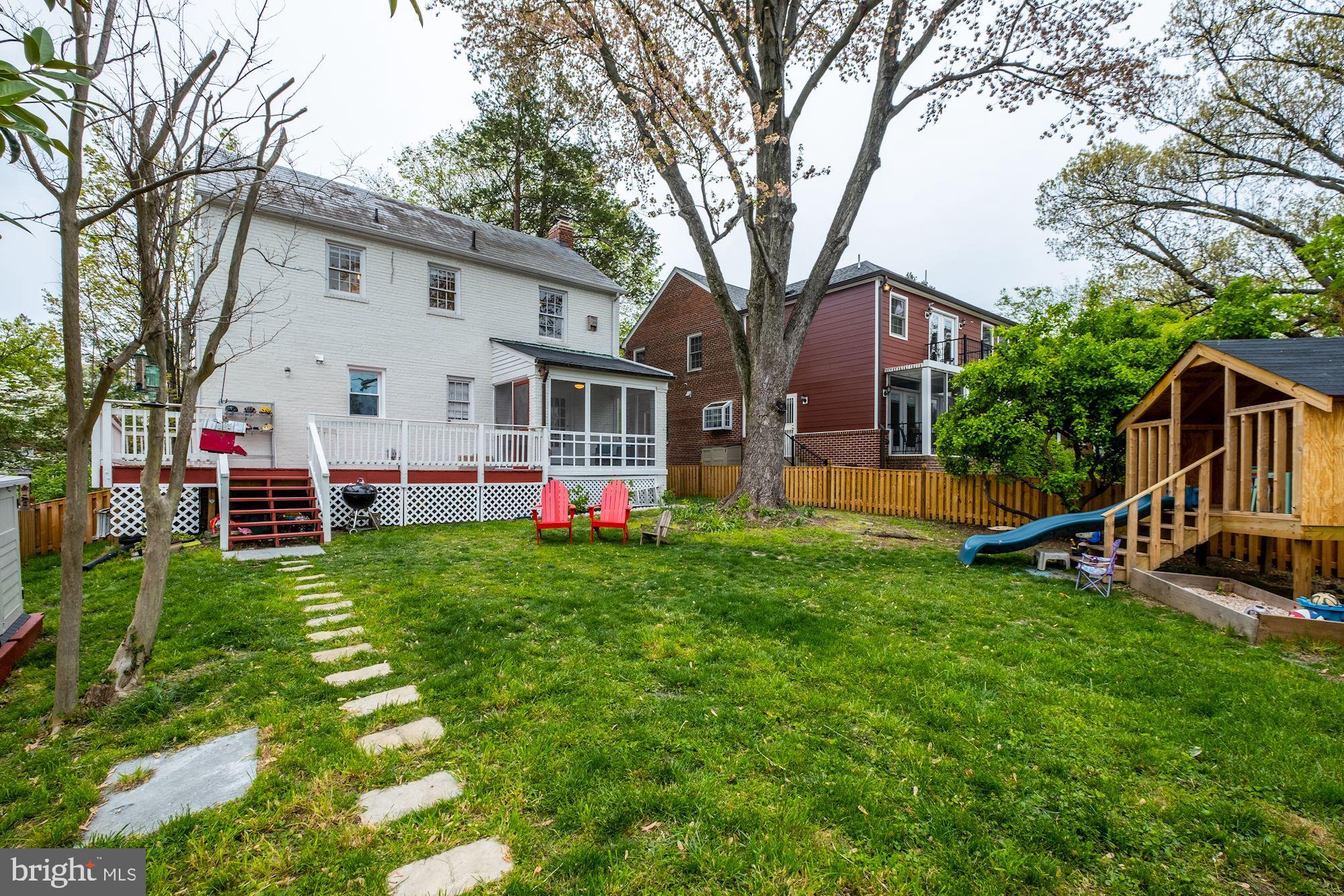 1422 Roxanna Road Northwest Washington, DC 20012 - Photo 2 of 40 Fully fenced back yard