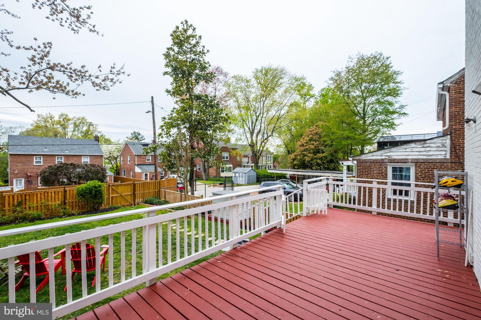 1422 Roxanna Road Northwest Washington, DC 20012 - Photo 37 of 40 Deck has many entertaining possibilities!!