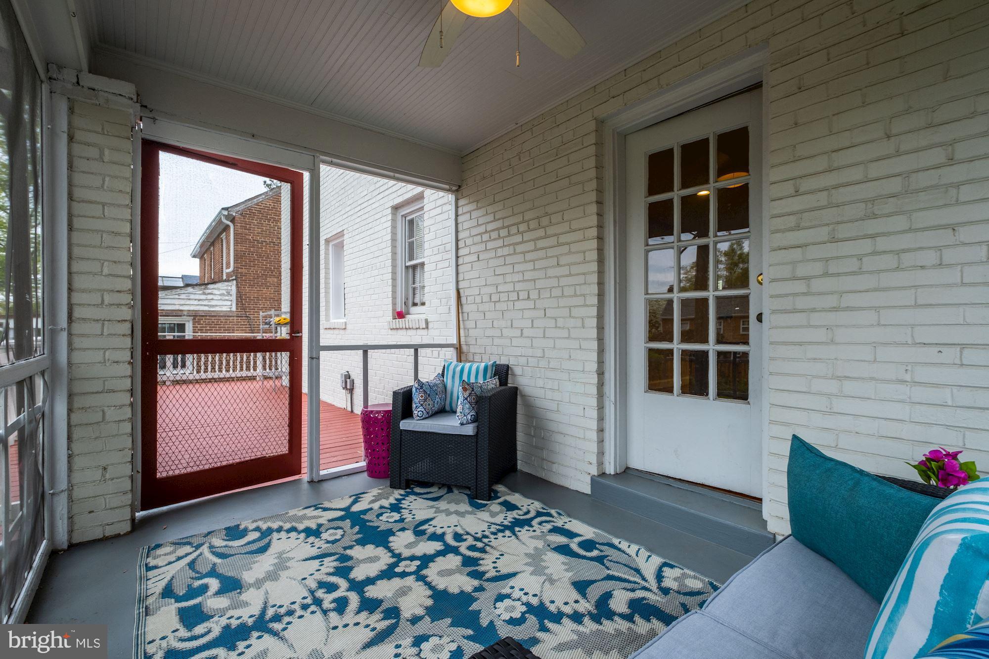 1422 Roxanna Road Northwest Washington, DC 20012 - Photo 39 of 40 Screened porch from LR
