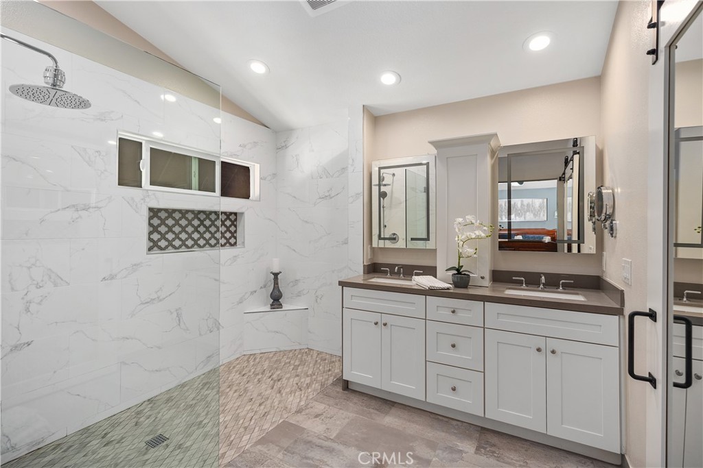 27 Hawk Hill Mission Viejo, CA 92692 - Photo 31 of 48 a bathroom with a double vanity sink mirror and