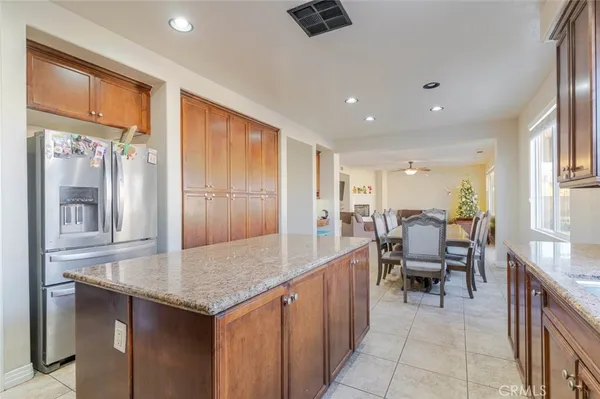 a view of kitchen island with furniture and living room