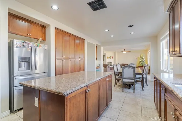 a view of kitchen island with furniture and living room