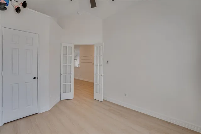 a view of a room with door