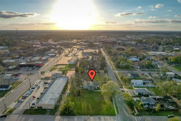 an aerial view of a city