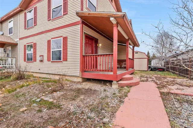 a backyard of a house