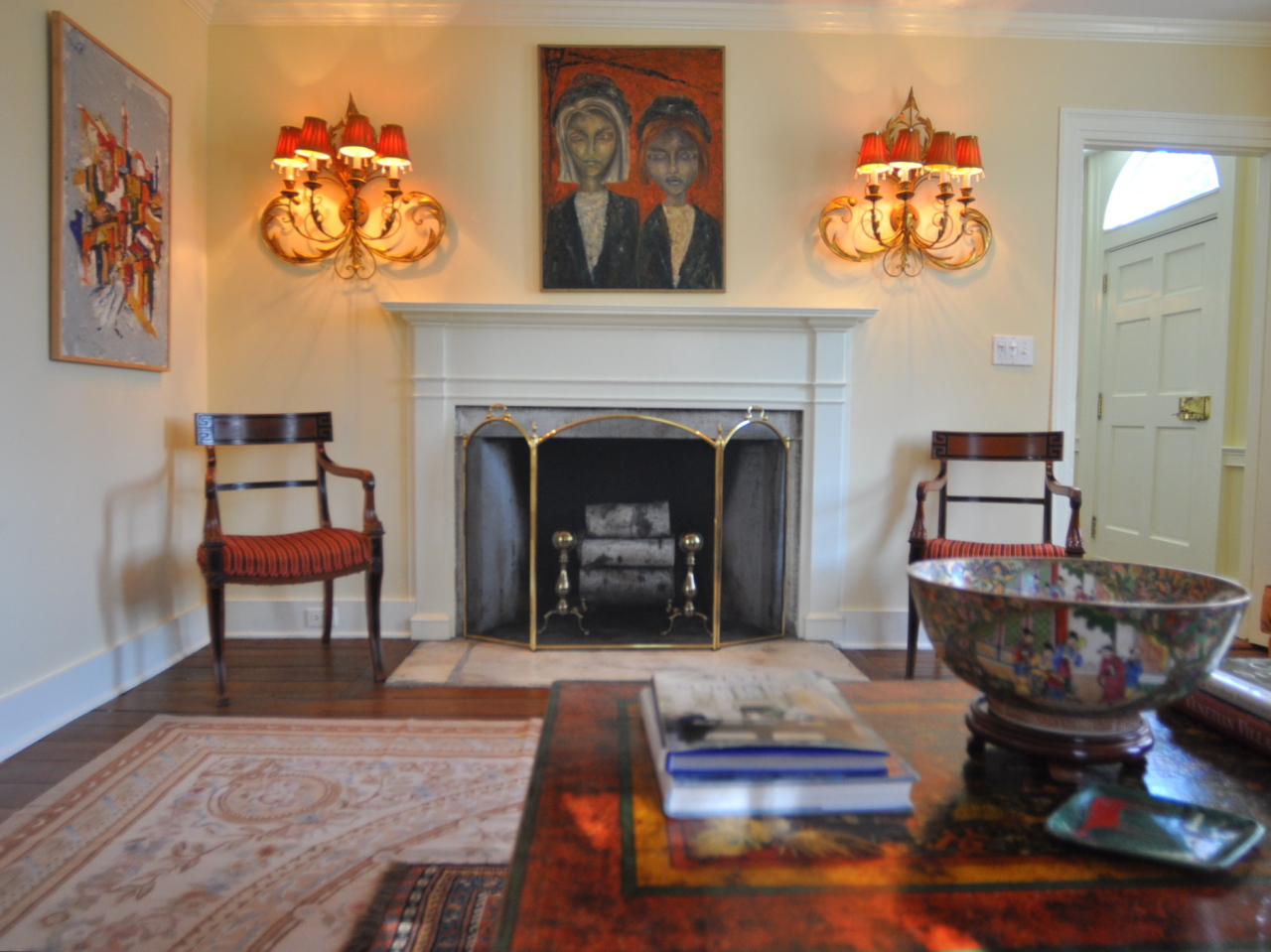 46 Interlaken Road Stockbridge, MA 01262 - Photo 6 of 37 Front Palor Fireplace