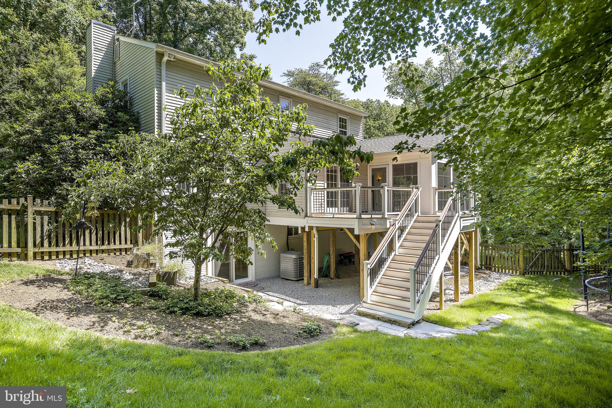 3276 Fox Mill Road Oakton, VA 22124 - Photo 35 of 45 Beautiful view of the landscaping and deck/sunroom