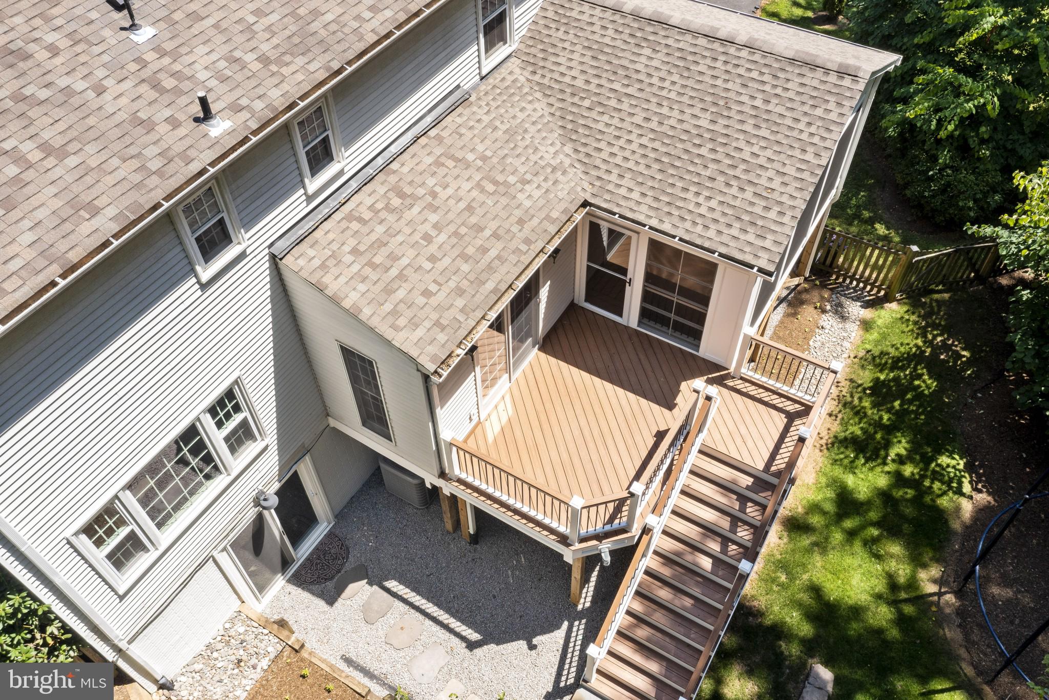 3276 Fox Mill Road Oakton, VA 22124 - Photo 37 of 45 Aerial view of Trex deck and sunroom