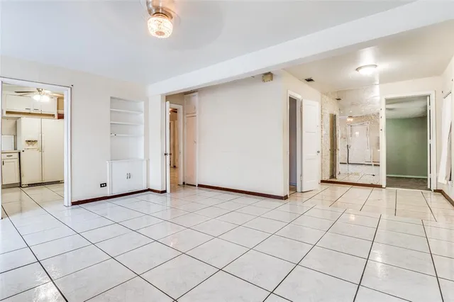 an empty room & mirror