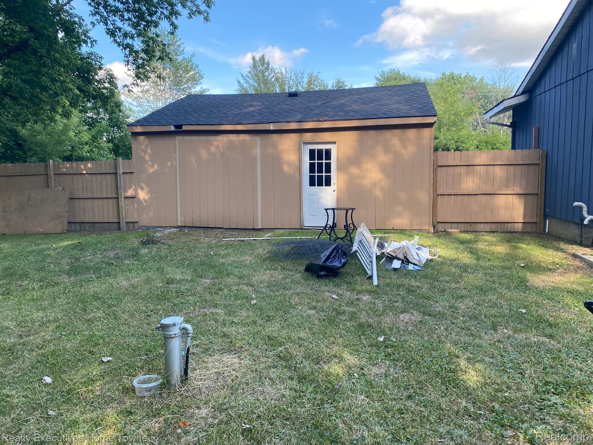 Garage from backyard