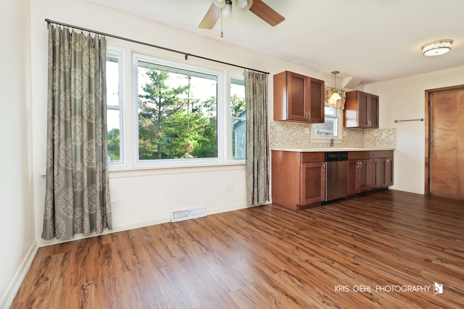 24260 Town Line Road Lake Villa, IL 60046 - Photo 5 of 20 a view of kitchen with granite countertop cabinets and wooden floor
