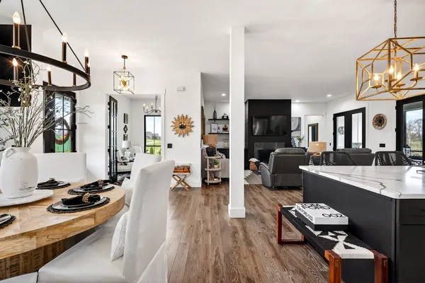 a living room with furniture or fireplace and a flat screen tv