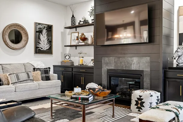 a outdoor space with furniture