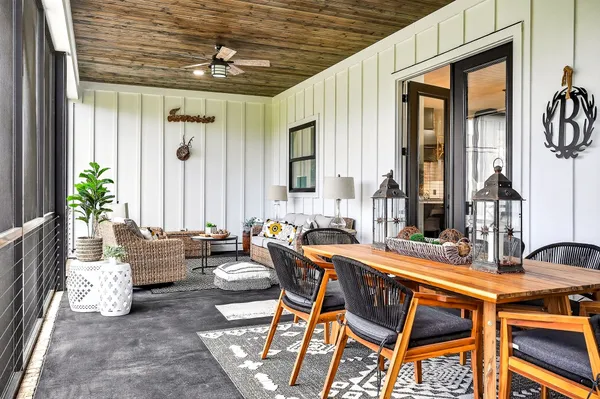 a white bath tub sitting in a bathroom