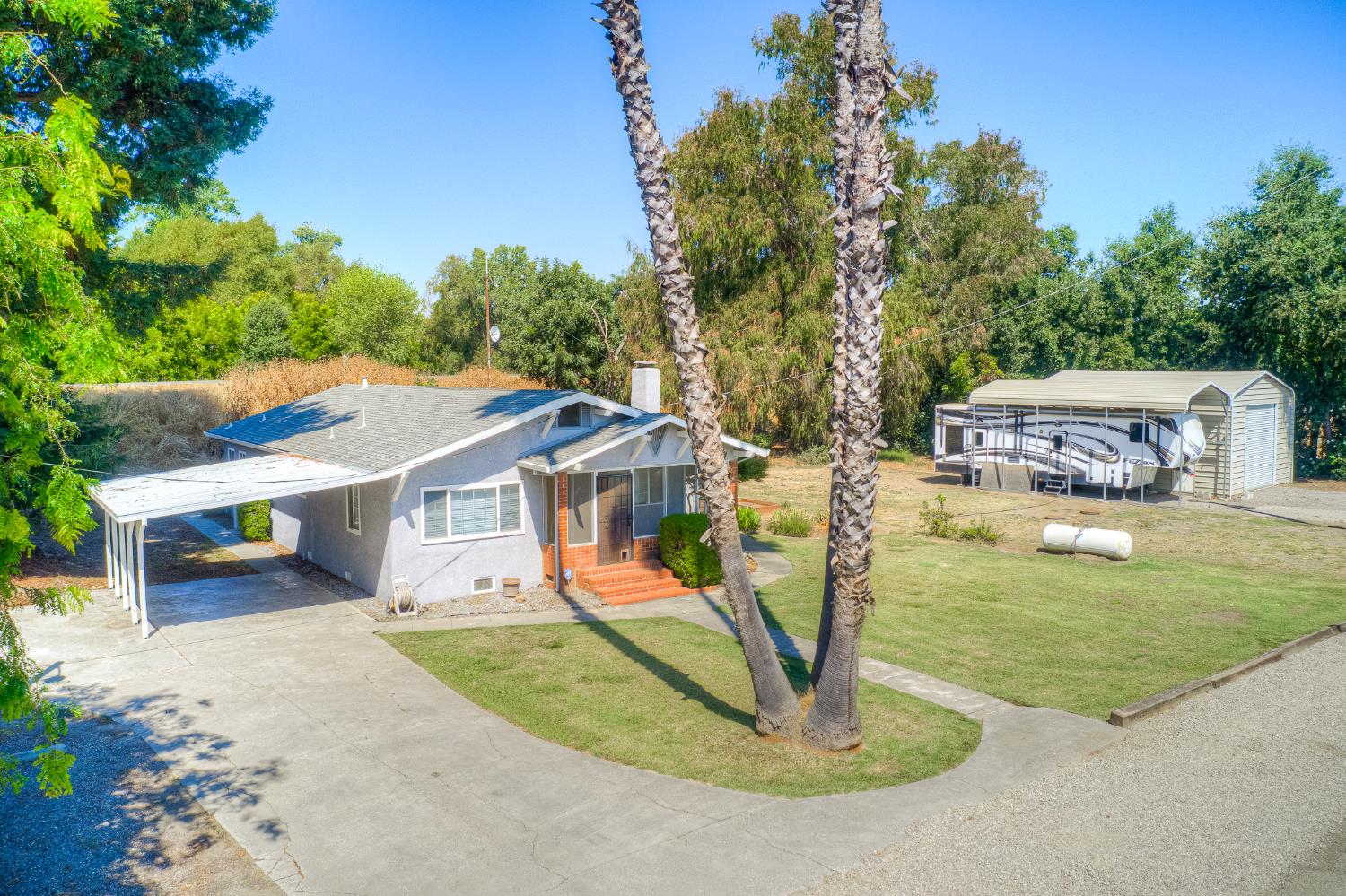874 South Meridian Road Meridian, CA 95957 - Photo 37 of 54 an aerial view of a house with swimming pool garden and patio