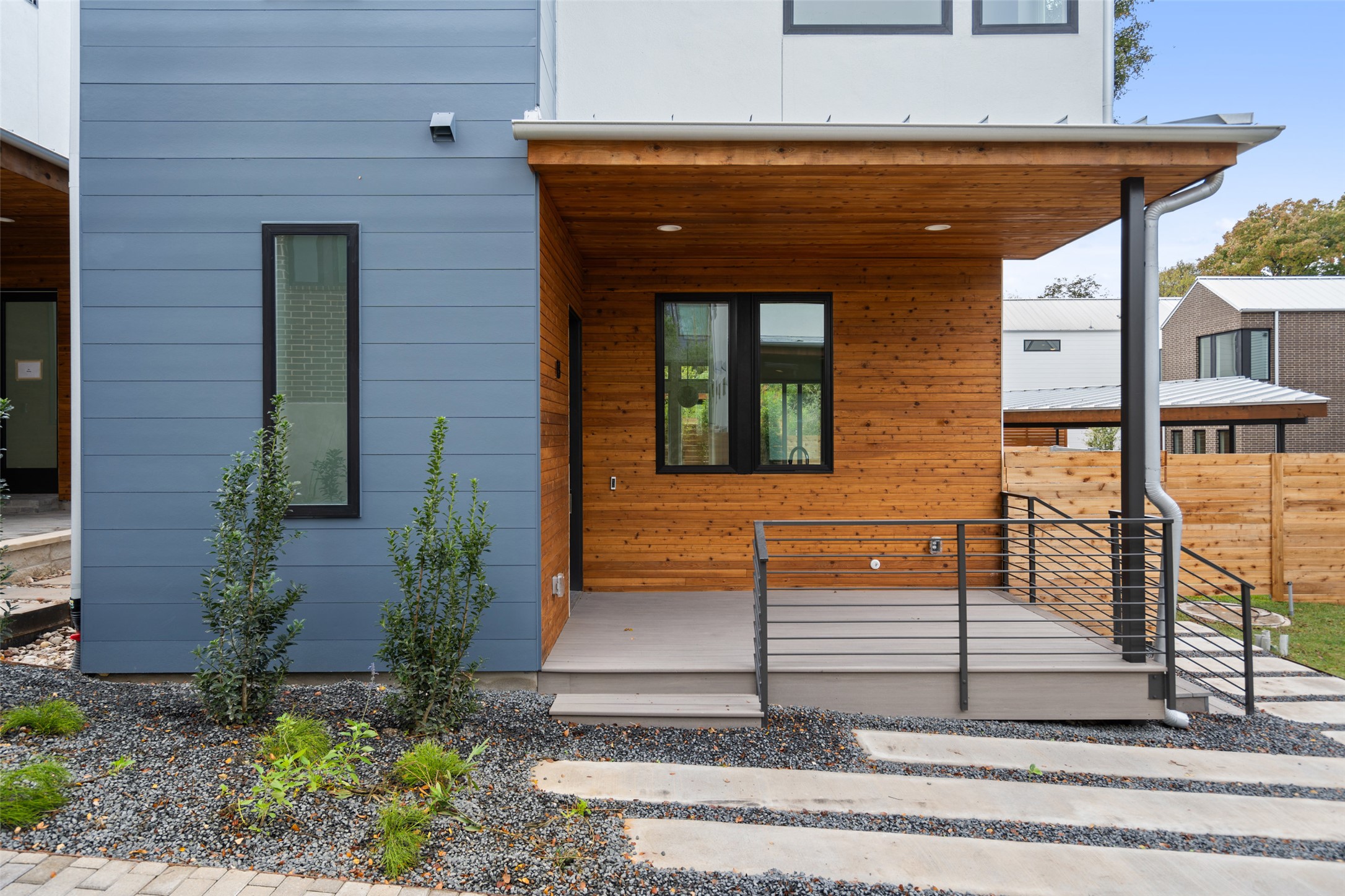 a front view of a house with a porch