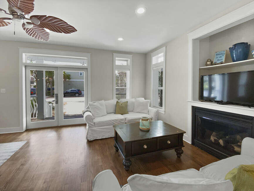 141 Lifeguard Loop East Inlet Beach, FL 32461 - Photo 8 of 40 a living room with furniture and a fireplace