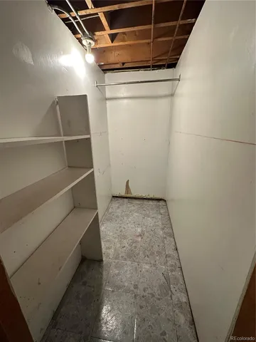 a view of a room with rack on the wall